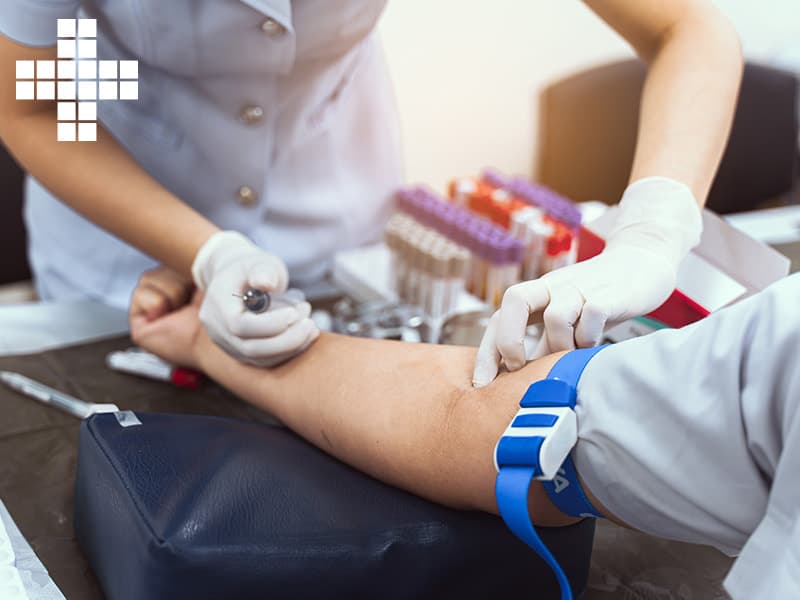 Blood test being drawn at Millard Premier urgent care